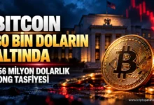Bitcoin’in 80 bin doların altına düşmesini ve 356 milyon dolarlık long tasfiyesini konu alan temsili haber görseli.