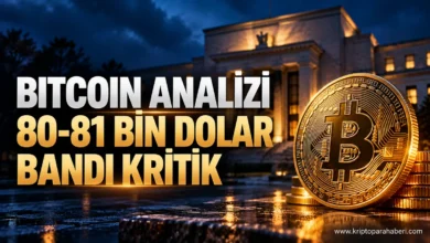 Fed kararı sonrası 80-81 bin dolar bandında hareket eden Bitcoin için hazırlanan temsili analiz görseli.